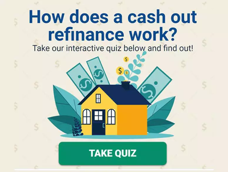 How cash out refinance works title illustration