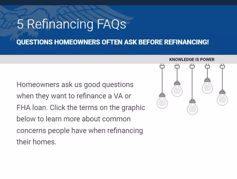 FHA and VA Refinance FAQ illustration