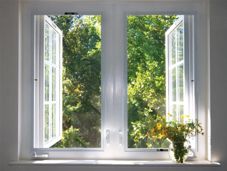 Image of an open window leading to a sunny outdoors